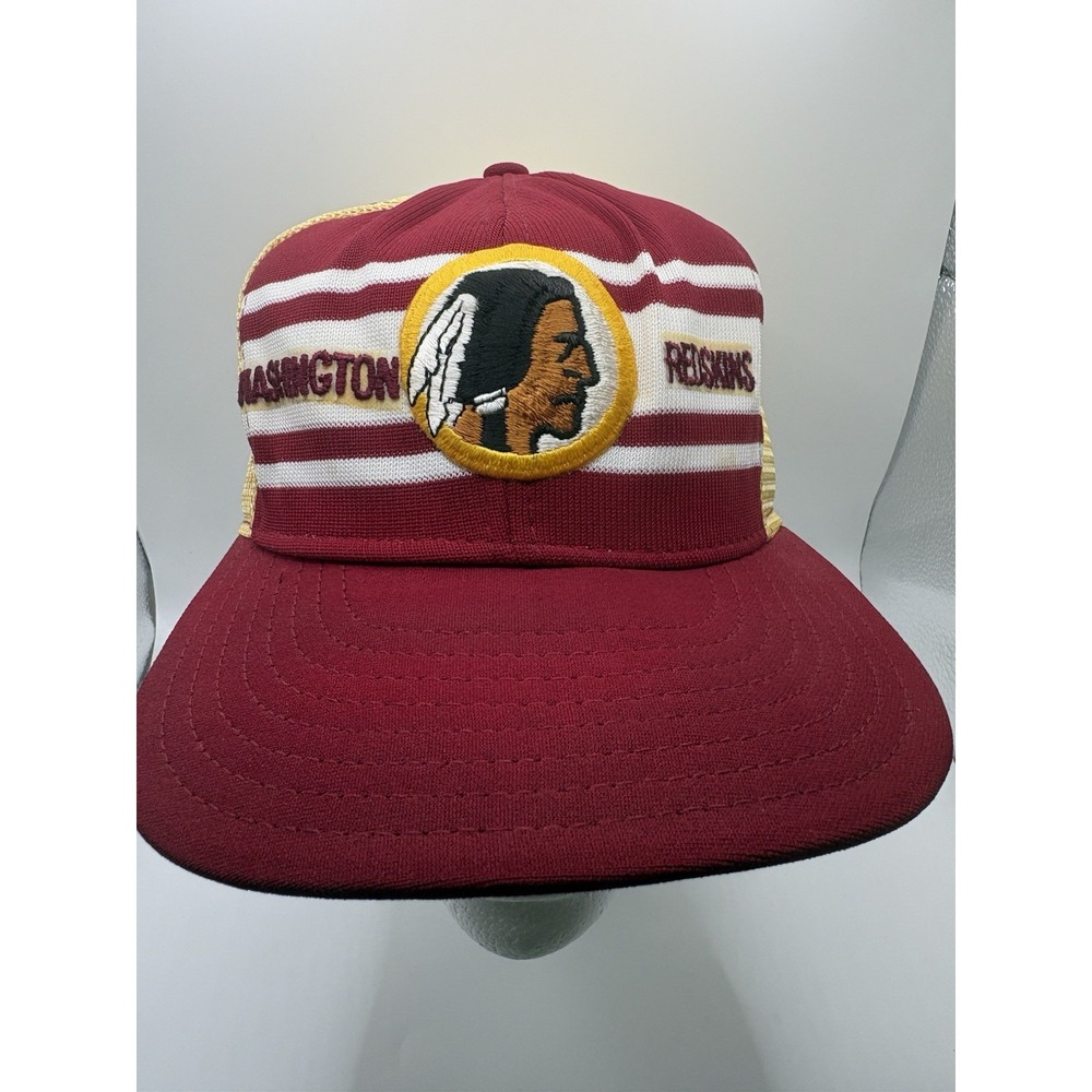 Vintage AJD NFL Washington Redskins Mesh Back Snapback Trucker Hat Large USA